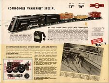 Vtg 1939 Print Ad Lionel Model Railroad Catalog Page Train Gift Vanderbilt picture