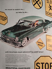 1954 Holiday Original Art Ad Advertisement Beautiful CHRYSLER No Shift Drive picture