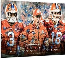 Floating Canvas Wall Art:  2018 Clemson Tigers National Champs Autograph Print picture