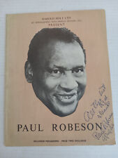 Paul Robeson SIGNED REAL Souvenir Booklet CPUSA Communist Black Americana 1960 picture