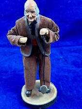 Vintage Rare Santons d'Art Old Man Clay Doll from Provence, France Handmade  picture