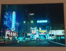 Vintage 35mm Slide China HK Nathan Road Kowloon Night View Neon Signs Wrangler  picture
