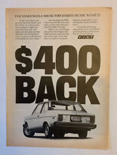 1976 Fiat 131 Print Ad Original Vintage $400 Back Rebate picture