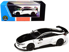 BMW i8 Liberty Walk White and Black 1/64 Diecast Model Car picture