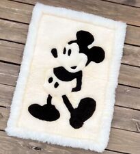 RARE Vintage 100% Sheep Skin Mickey Mouse Wall Hanging/rug 23x32 Inches picture