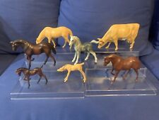 VINTAGE HARTLAND HORSES COW MARES & FOALS Lot Of 7 Celluloid Plastic picture