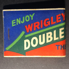 Wrigley's Double Mint Chewing Gum Mostly Full (-2) Matchbook c1940's VGC Scarce picture