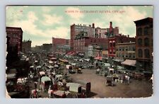 Chicago IL-Illinois, Aerial Scene In Haymarket Square, Vintage c1911 Postcard picture
