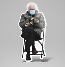 Bernie Sanders Mittens Sticker / Laminated Decal - Inauguration Meme 2021 picture
