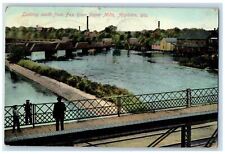 1909 Looking South From Fox River Paper Mills Appleton Wisconsin WI Postcard picture