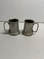 Vintage Mug pair of old aluminum mugs with clear bottom picture