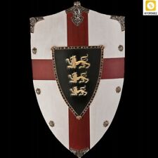 Shield Knight Richard The Lionheart Carbon Steel Wood Decorated For Collectors picture