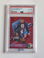 2022-23 Topps Finest UCC Kylian Mbappe 3/5 Red PSA 10 , POP 1  picture