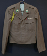 Korean War M1950 OD Field Jacket Wool Ike 1953 Military Police MP & Fourragère picture