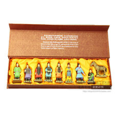 Chinese Xian Terracotta Warriors Army Horse 9 PC Set Statues Gift Resin Craft  picture