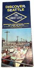 Vintage 1961 Discover Seattle The Gray Line Brochure Sightseeing Tour Mt Rainier picture