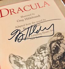 1990's Vintage Dracula Bram Stoker Hardcover Book SIGNED Greg Hildebrandt picture