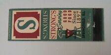AJ176 Vintage Matchbook Cover Strong's Restaurant Springfield Illinois IL picture