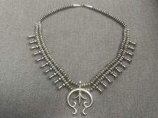 Vintage Native American Navajo Squash Blossom Necklace Attributed To Greg Pat picture