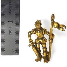 Vintage Gold Finish Knight w/ Sword Figural Lapel Pin - (Circa 1950's) Coro ? picture