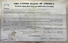 1837 President Martin Van Buren Land Grant Crawfordsville Indiana Signed picture