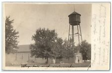 c1910's Village Hall And Water Works Sacred Heart Minnesota RPPC Photo Postcard picture
