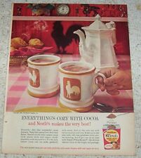 1961 vintage ad - Nestle's sweet milk Cocoa rooster Nestle PRINT Advertising picture