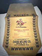 Waynco Feeds -Empty Bag- “Starter & Grower Crumbles” Poultry. Eason Milling Co. picture