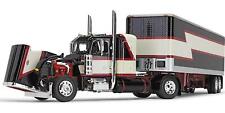 Peterbilt 359 With 36 Flat Top Sleeper And 40' Vintage Dry Goods Trailer Black picture