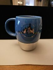 RARE Walt Disney Pictures Coffee Mug Travel Tumbler Blue & Silver picture