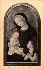 Vintage art  Postcard- Madonna and Child and Saint John Fogg art museum unposted picture