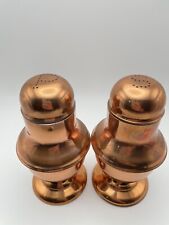 Vintage Oversize Copper SALT and PEPPER Shakers Great Condition Beautiful picture