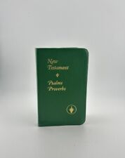 Vintage 1987 KJV Gideon New Testament Psalms Proverbs - Pocket Bible - Green picture
