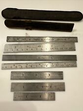 L. S. Starrett Co. Tools Lot Of 7 Rulers - L.S.S.C No. 300, 303, 320, 351, 355 picture