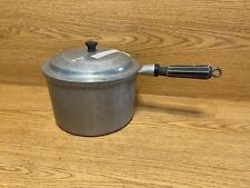 Miracle Maid Cookware Pot Cookware w Lid 8 3/4 x 5 1/4 With Wooden Handle picture
