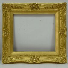 Ca. 1850-1900 Old wooden frame gold painted Internal dimensions: 18.1x16.3 in picture