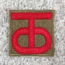 Vintage 90th Infantry Division Patch WWII Original OD Green Tough Ombre's Texas picture