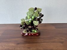 Antique Asian Jade and Stone Grape Vine Cluster Bonsai Tree. Handmade picture