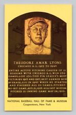 1950'S. TED LYONS. BASEBALL HALL OF FAME PLAQUE. POSTCARD. JB1 picture