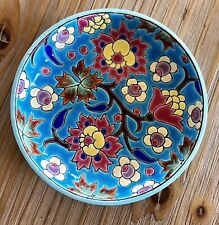 Vintage French Dish Emaux de Longwy Pottery Enameled 5” Soap Candle Jewelry picture