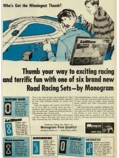 1966 MONOGRAM 6 New Road Racing Set Slot Cars Le Mans Sebring Vintage Print Ad picture