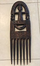 Vintage 22” Wood Hand Carved Maasai African Tribal  Fork Decor picture