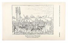 1885 Mandan Bull Dance Religious Ceremony Engraving G. Catlin Native American picture