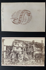 Antonin, Paris, building de la rue du Bac destroyed in 1871 vintage albumen print  picture