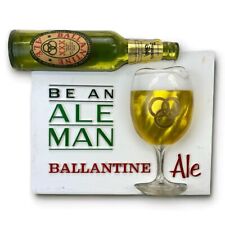 VTG 1962 Ballantine Be An Ale Man Bottle Beer Advertising Sign Newark New Jersey picture
