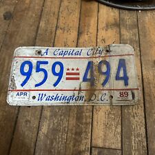 1989 Washington DC District License Plate Low Number Capital City 959 494 picture