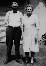 6J Photograph Cute Old Married Couple Man Woman Portrait 1940's  picture