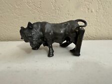 Antique Meriden Brittania Co Silverplated Cow Bull Figurine Paperweight Feb 1880 picture
