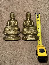 bronze buddha bookends pair picture