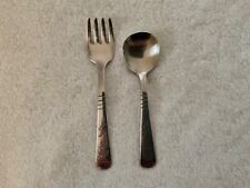 Vintage Wm. A. Rogers Oneida Kids Fork and Spoon Campbell Soup M-m-m Good picture